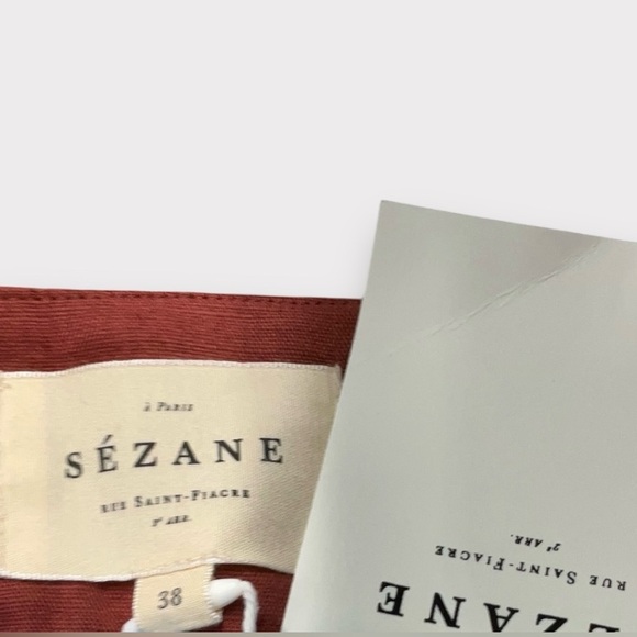 NWT Sézane Adénora Dress in Ecru Green Embroidery FR 38 / US 6 - Picture 10 of 16